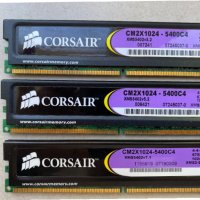 Геймърски рам памети Corsair XMS2 3x1GB DDR2 675MHz, снимка 1 - RAM памет - 30036032