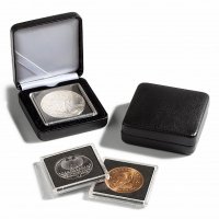 кожени кутии за съхранение и презентиране на монети в капсули quadrum, снимка 2 - Нумизматика и бонистика - 34156568