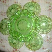Сервиз тортени чинии в зелено - само 23 лв., снимка 8 - Чинии - 40842940