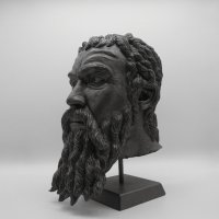 Авторска ръчно изработена скулптура на глава от лят мрамор Севт III, снимка 3 - Колекции - 40423611