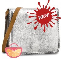 ПРОМО 🍊 CLARKS 🍊 Малка дамска чанта от ест. кожа и велур с метален ефект нова с етикети, снимка 1 - Чанти - 28336504