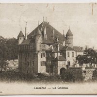 Стара черно-бяла картичка Лозана 1906, снимка 1 - Филателия - 44354494