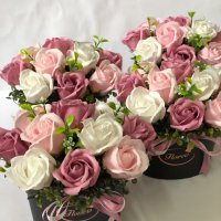 Букет с ароматни сапунени рози, снимка 5 - Декорация за дома - 32962692