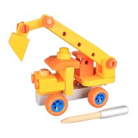 Детски дървен конструктор Багер, снимка 1 - Конструктори - 40275015