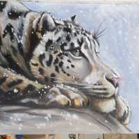 Картина"Снежен леопард ", снимка 1 - Пана - 31532711