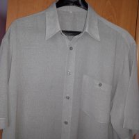 Мъжка риза с къс ръкав светлосива голям размер, снимка 5 - Ризи - 29143050