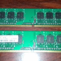 DDR2 RAM памети за настолни компютри 2 х 512MB, снимка 1 - RAM памет - 44167158