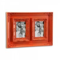 Рамка за снимки Двоен полипропилен (10 x 15 cm) - Оранжев, снимка 1 - Декорация за дома - 40485096
