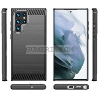 Samsung Galaxy S22 Ultra 5G Противоударен Силиконов Гръб - Карбон, снимка 8 - Калъфи, кейсове - 36850504