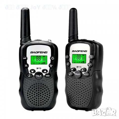 Комплект 2бр. Радиостанции BAOFENG BF-T3 Уоки Токи, Led индикация черни, снимка 1