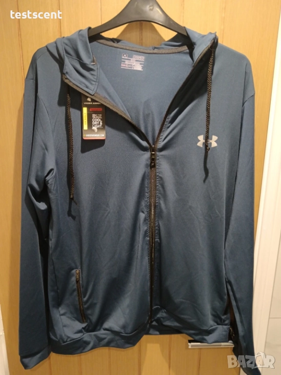 $100 Under Armour HeatGear Тренировъчно/running Яке 2XL Оригинал тъмно синьо, снимка 1