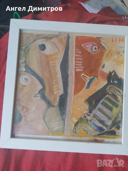 Димитър Казаков Нерон картина смесена техника , снимка 1