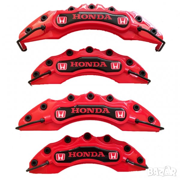 Капаци за спирачни апарати Хонда HONDA червени комплект, снимка 1