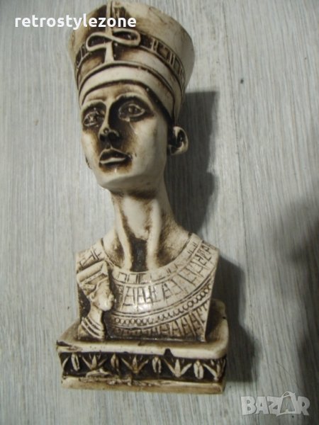 № 5085 стара фигура / статуетка - фараон  - размер 11 / 6 / 4 см   - синтетика / ?, снимка 1