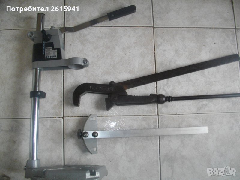 Нова Немска Стойка За Бормашина 43мм/Профи ВиК Ключ Голям-2 Цола Немски/Паралел За Настолен Циркуляр, снимка 1