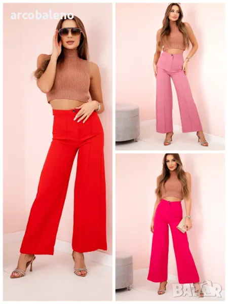 Дамски панталон с широки крачоли, 3цвята , снимка 1