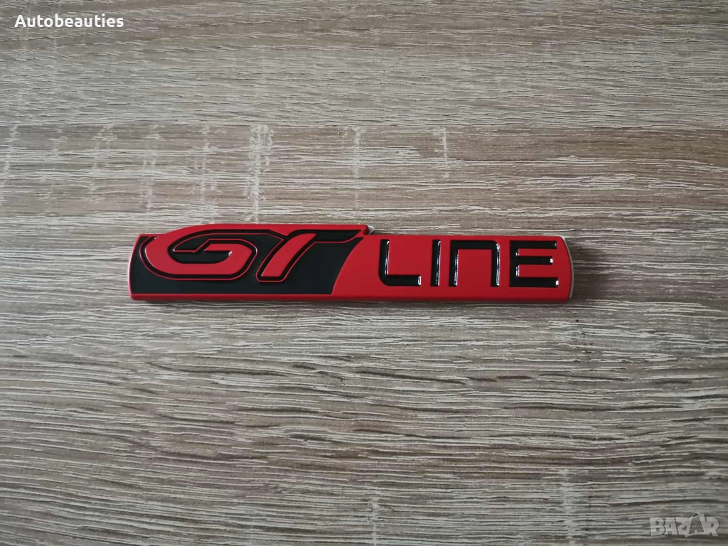 Peugeot GT Line емблема червено с черно, снимка 1