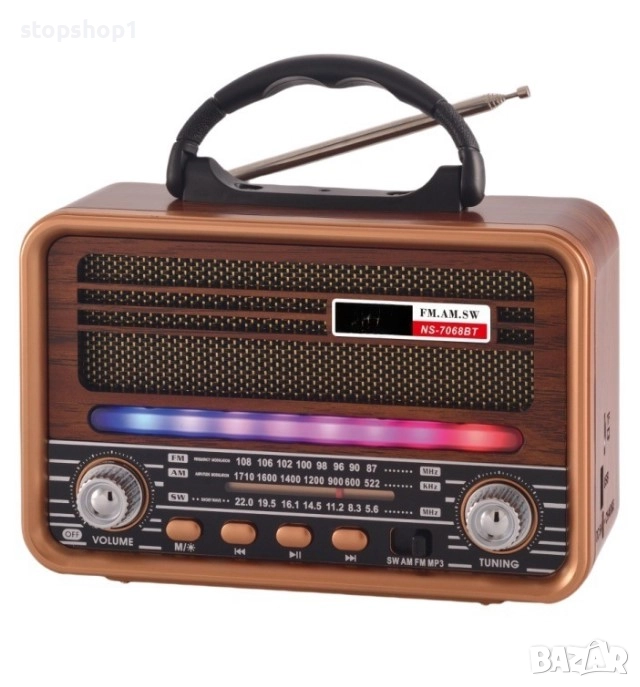 Bluetooth Vintage Радио с USB,Радио,Карта , снимка 1