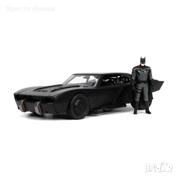 Метална кола автомобил Batman Batmobile 1:24 Jada Toys с фигура Батман, снимка 1