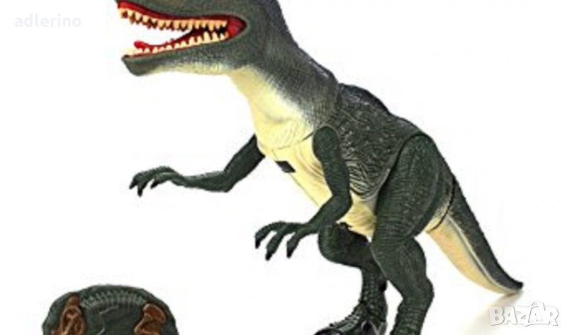Динозавър Велокираптор с дистанционно и звуци, детска играчка динозавър, снимка 1