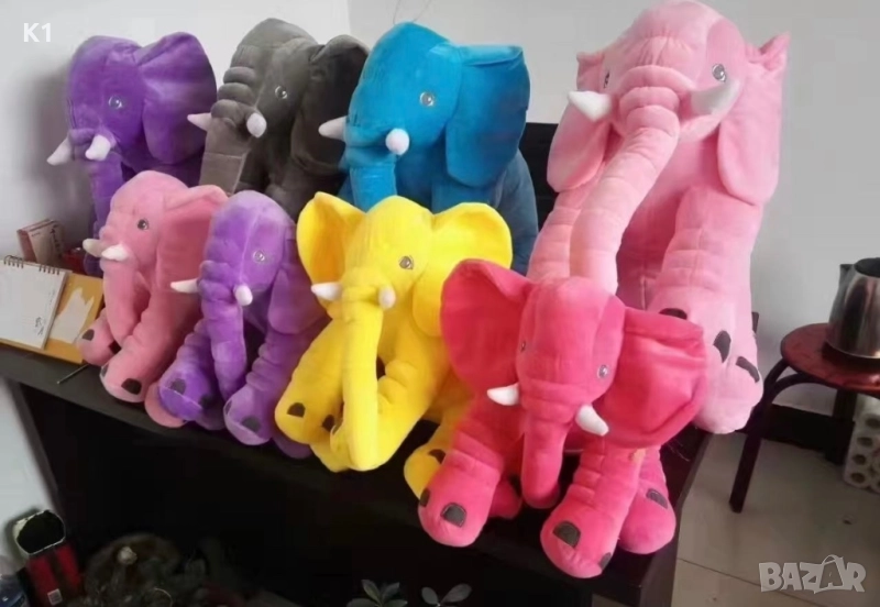 Голям плюшен Слон, 60см, Плюшена играчка Слонче, снимка 1