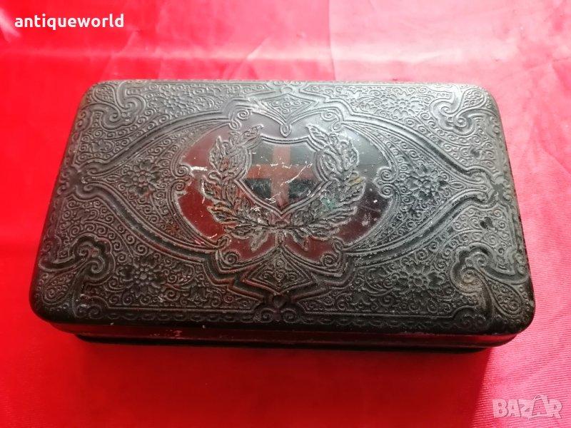 Много Стара Немска Ламаринена ,Метална Кутия 1896г., снимка 1