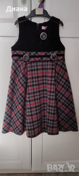 Официална детска коледна рокля, размер 7 г, снимка 1