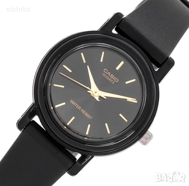 Страхотен нов Casio спортен дамски часовник с черна силиконова каишка ...