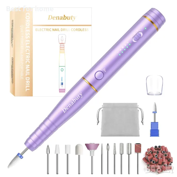 Безжична електрическа пила за нокти - комплект 12 в 1 Denabuty, снимка 1