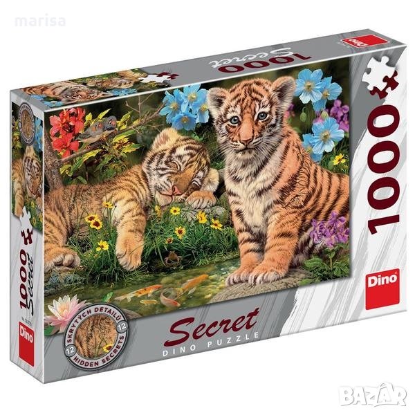 Пъзел Secret Тигри Dino, 1000 eлемента Код: 532779/99482, снимка 1
