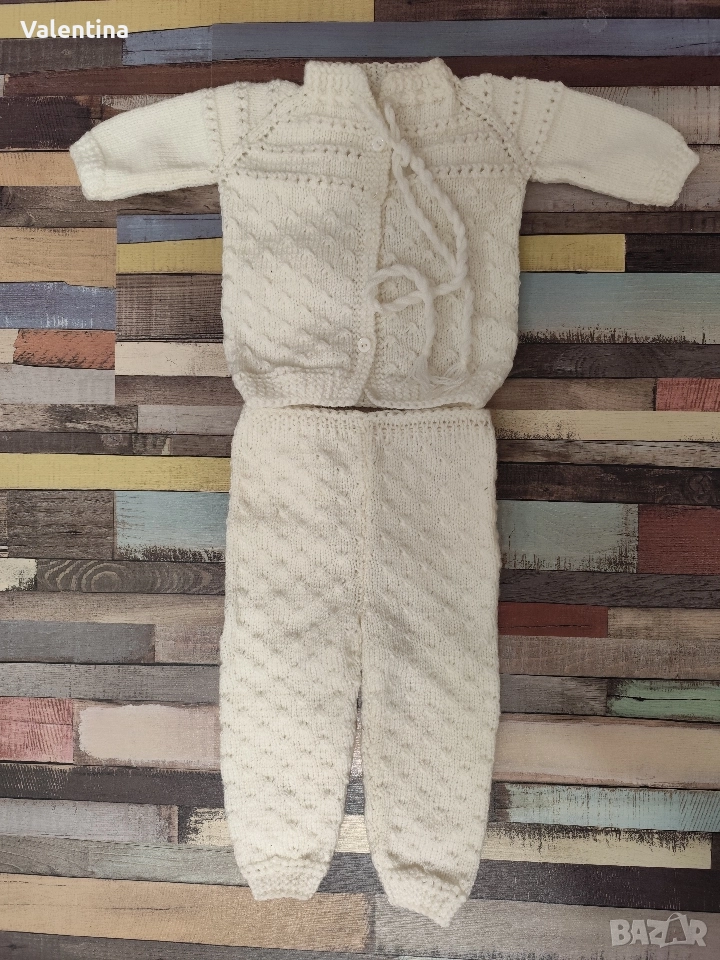 Бебешки плетен комплект , снимка 1