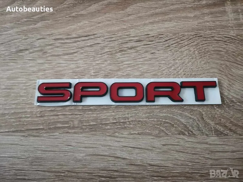 червени емблеми Sport за Range Rover черен кант, снимка 1