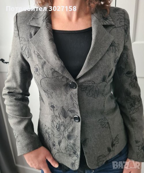 Дамско сиво сако номер 46, произведено в България, снимка 1