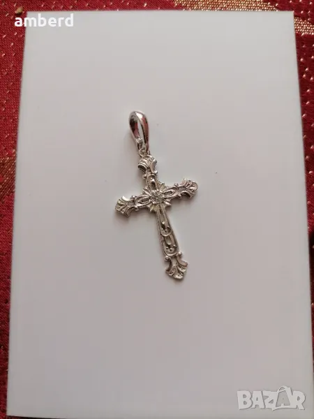 Сребърен ажурен кръст - модел PLP023, снимка 1