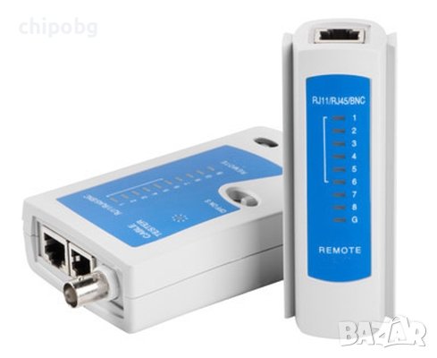 Инструмент, Lanberg cable tester for RJ-45, RJ-12, RJ-11, coaxial, снимка 1