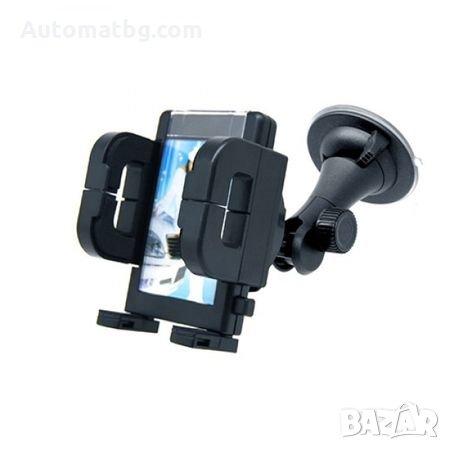 Универсална стойка телефон Automat, За кола, Черна, снимка 1