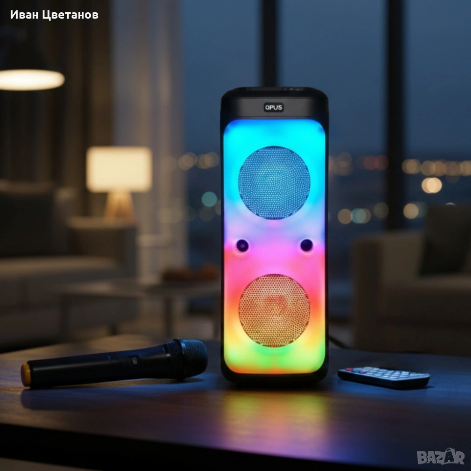 Караоке тонколона – 40W, Bluetooth, с микрофон и дистанционно управление, снимка 1