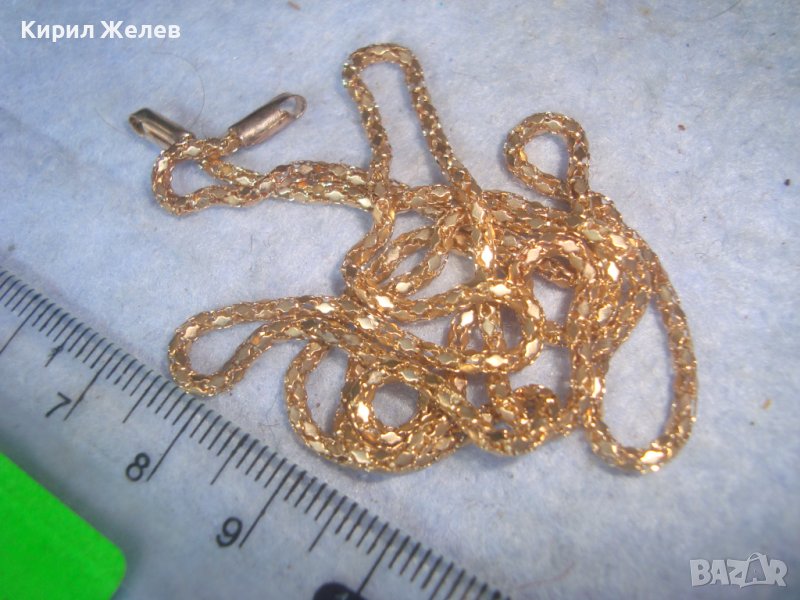 ПОЗЛАТЕНО КОЛИЕ ЛАНЕЦ - НЕРЪЖДАЕМА СТОМАНА КРАСИВА ВИНТИДЖ ПЛЕТКА 26750, снимка 1