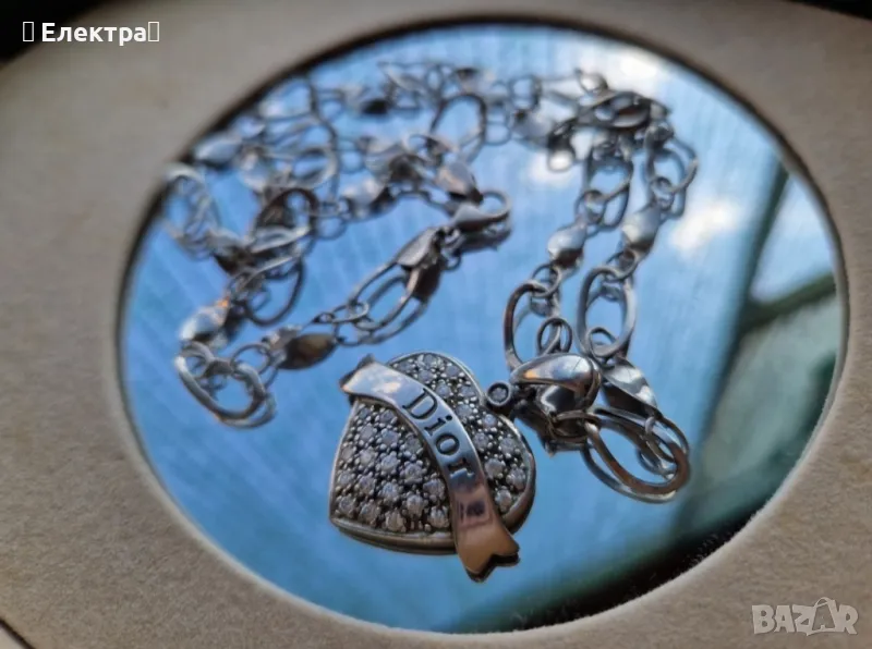 Сребърно колие Dior, печат 925, снимка 1