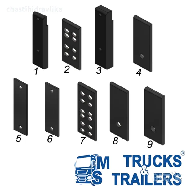 Дистанционни плочки за монтаж на резервоар HYVA, снимка 1