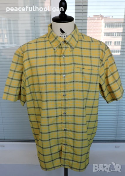 Salewa - мъжка карирана риза за спорт и туризъм  с къс ръкав размер XL , снимка 1