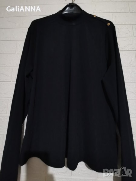 ЕЛЕГАНТНА БЛУЗА ПОЛУ ПОЛО ЯКА 2XL, снимка 1