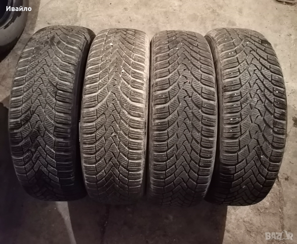 Продавам 4 броя Зимни гуми 195.65.15 на 1 сезон дот 2019 Контентал , снимка 1
