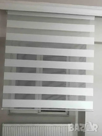 Щори ECD  Ролетни, Текстилни, Двойни, Без пробиване, Включен монтажен материал, Бял,Сив ,Бежов, снимка 1