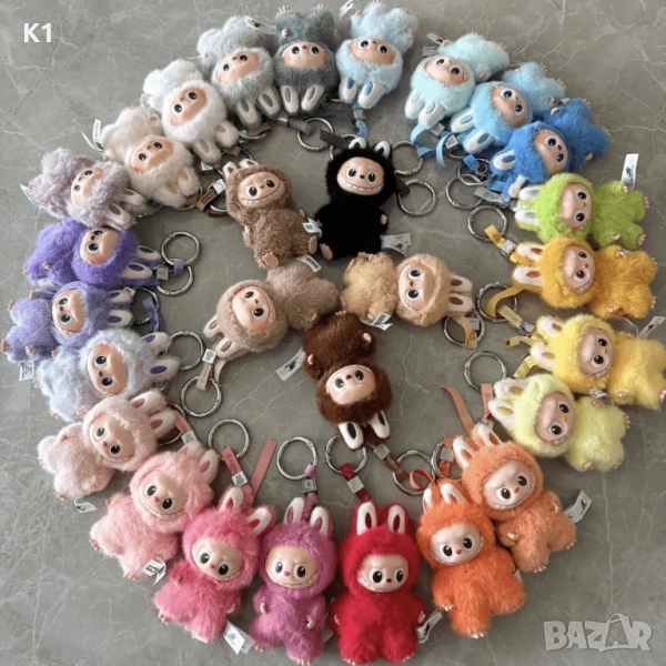 НОВО! Labubu PIN FOR LOVE, Лабубу играчка плюшен ключодържател 11см, снимка 1
