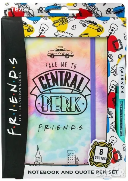 Комплект Friends / сериал Приятели: Тефтер и химикалка, нов, с външна опаковка, снимка 1