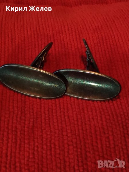 ВИНТИДЖ СТАРИННИ МАРКОВИ СРЕБЪРНИ КОПЧЕТА за РЪКАВЕЛИ ОКСИДИРАНО СРЕБРО 925 СТИЛНИ БУТОНЕЛИ 25159, снимка 1