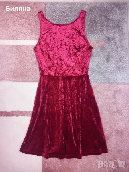 Рокля в цвят бордо, снимка 1