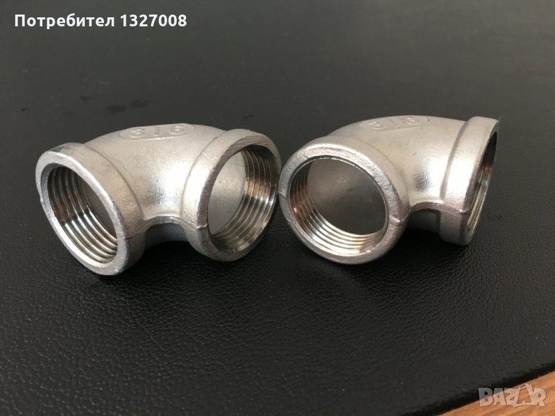 Коляно 3/4" неръждаемо Ж/Ж, снимка 1