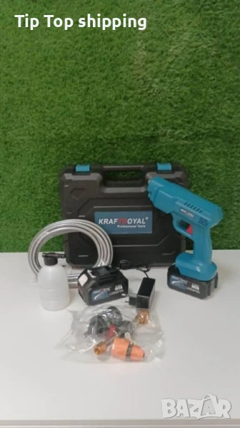 Комплект акумулаторна водоструйка с 2 батерии в куфар, снимка 1